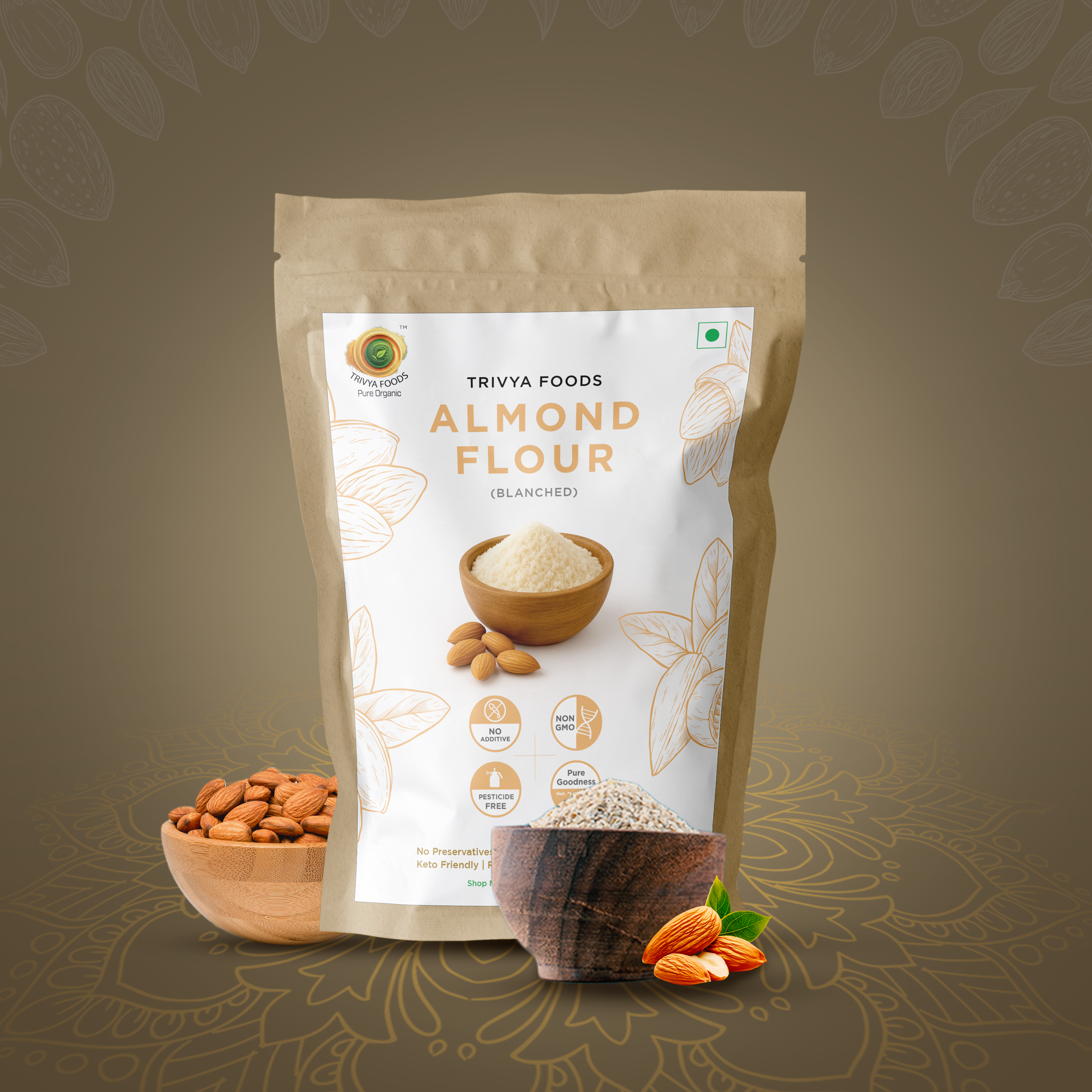 Almond Flour (Blanched) | Gluten-Free, Keto-Friendly, Fine Texture for Baking & Cooking