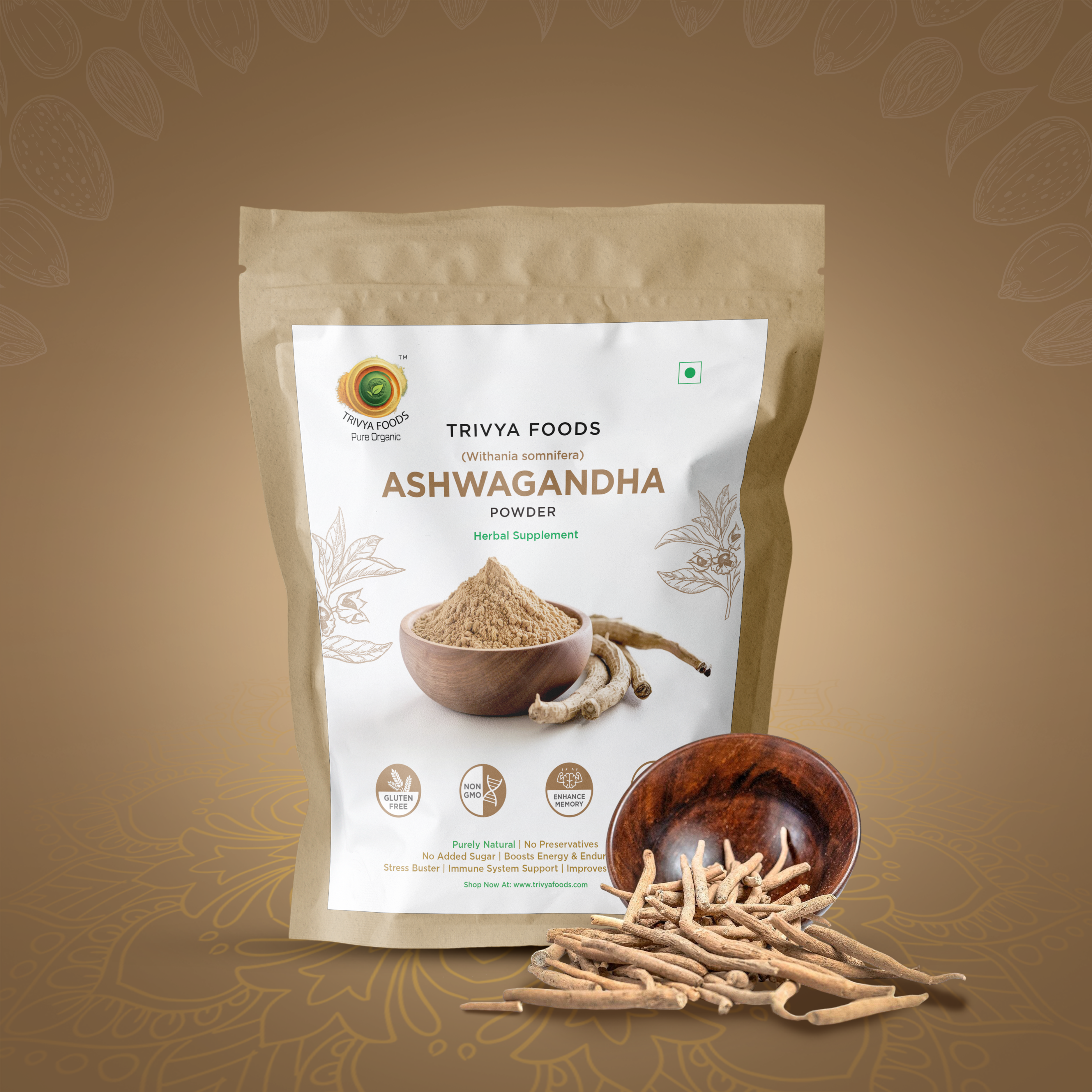 Ashwagandha Root Powder | Natural Stress Relief, Energy & Immunity Support