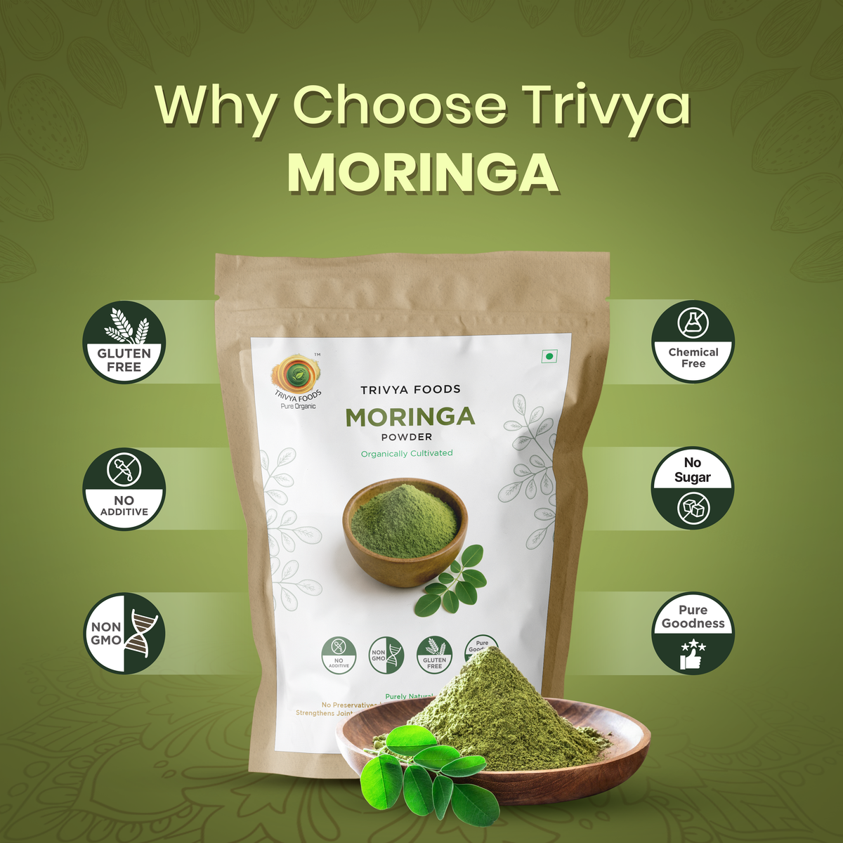 Morigna Powder Buy Premium Moringa Powder Online in India | Trivya Foods