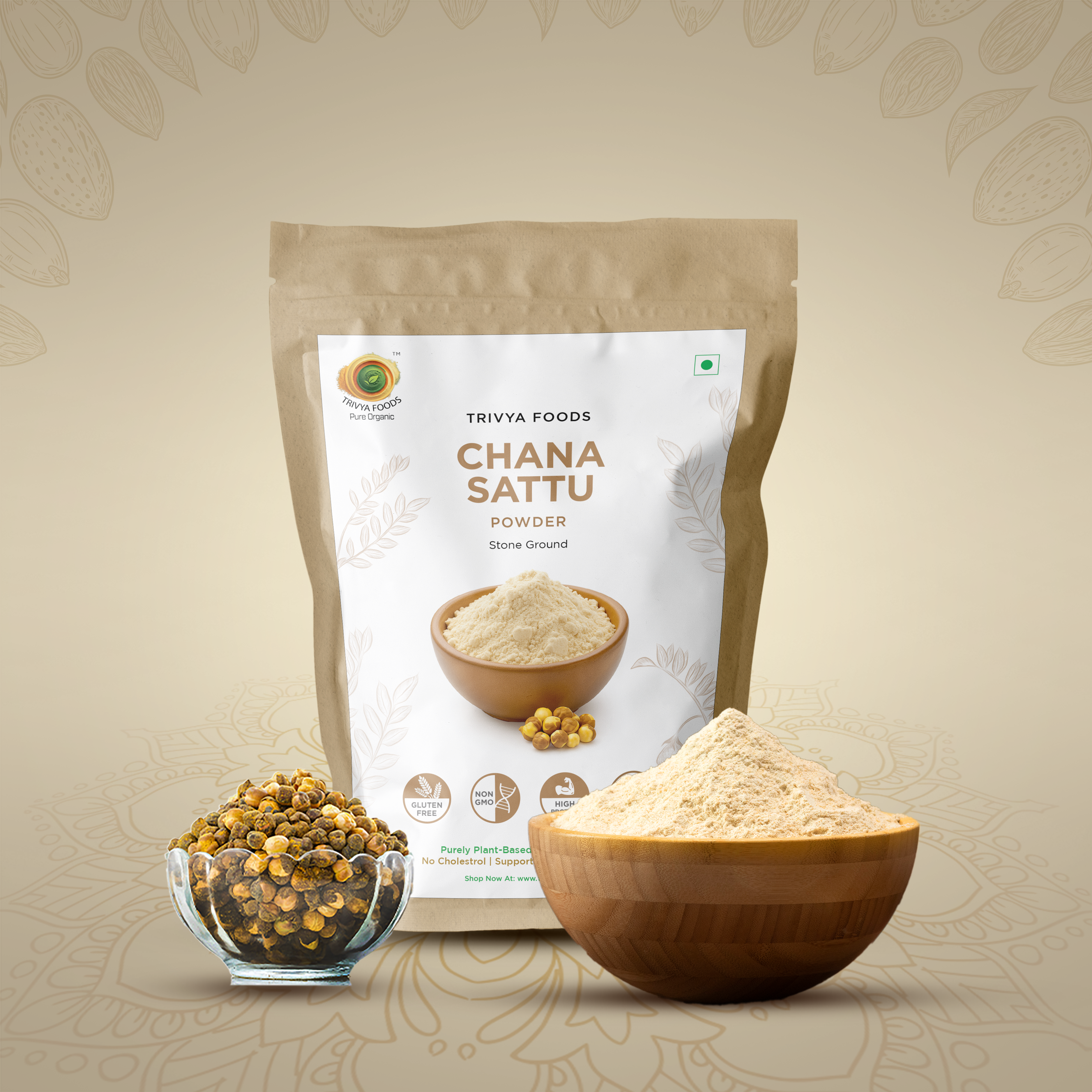 Chana Sattu Powder | High Protein, Energy Drink Mix, Gluten-Free Superfood