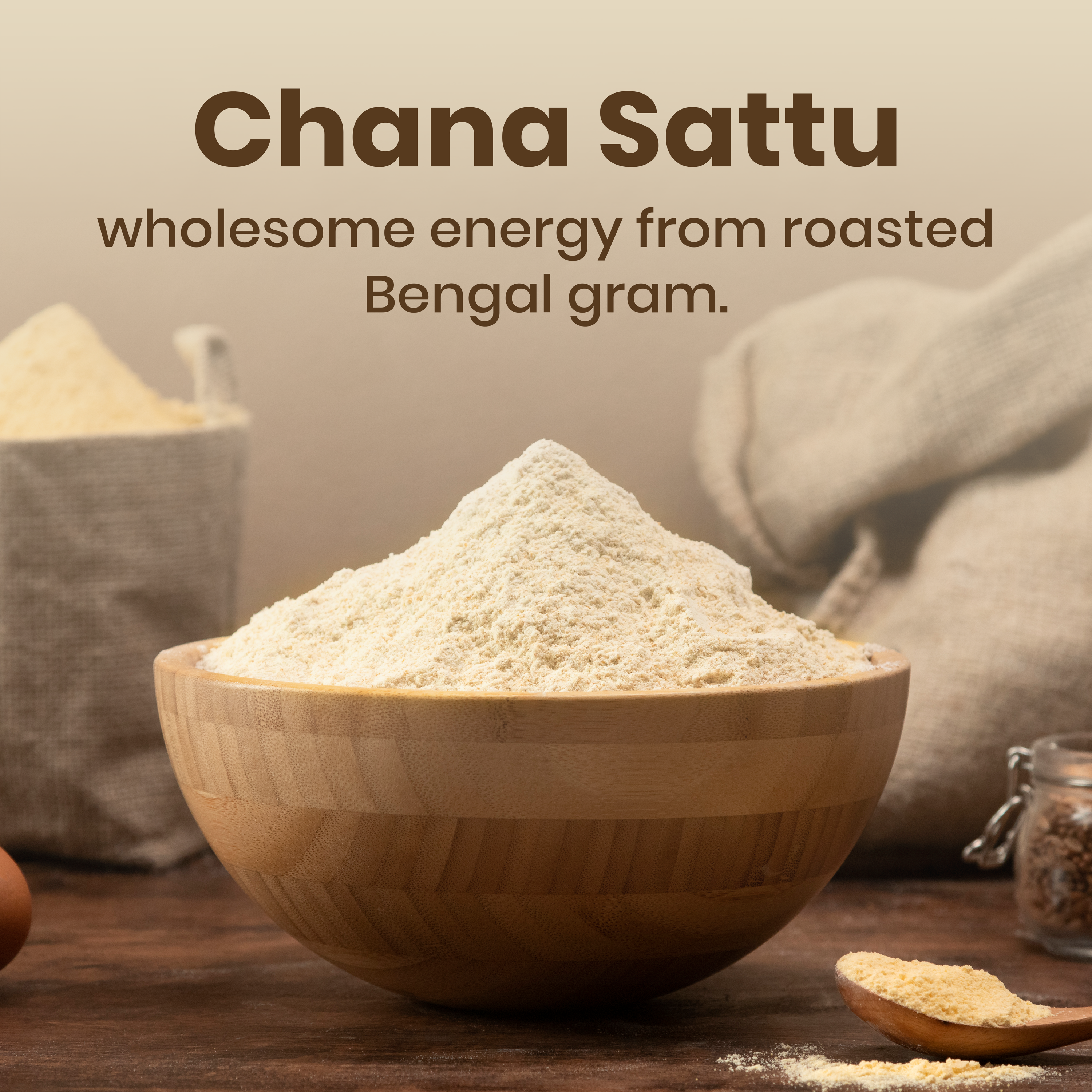 Chana Sattu Powder | High Protein, Energy Drink Mix, Gluten-Free Superfood