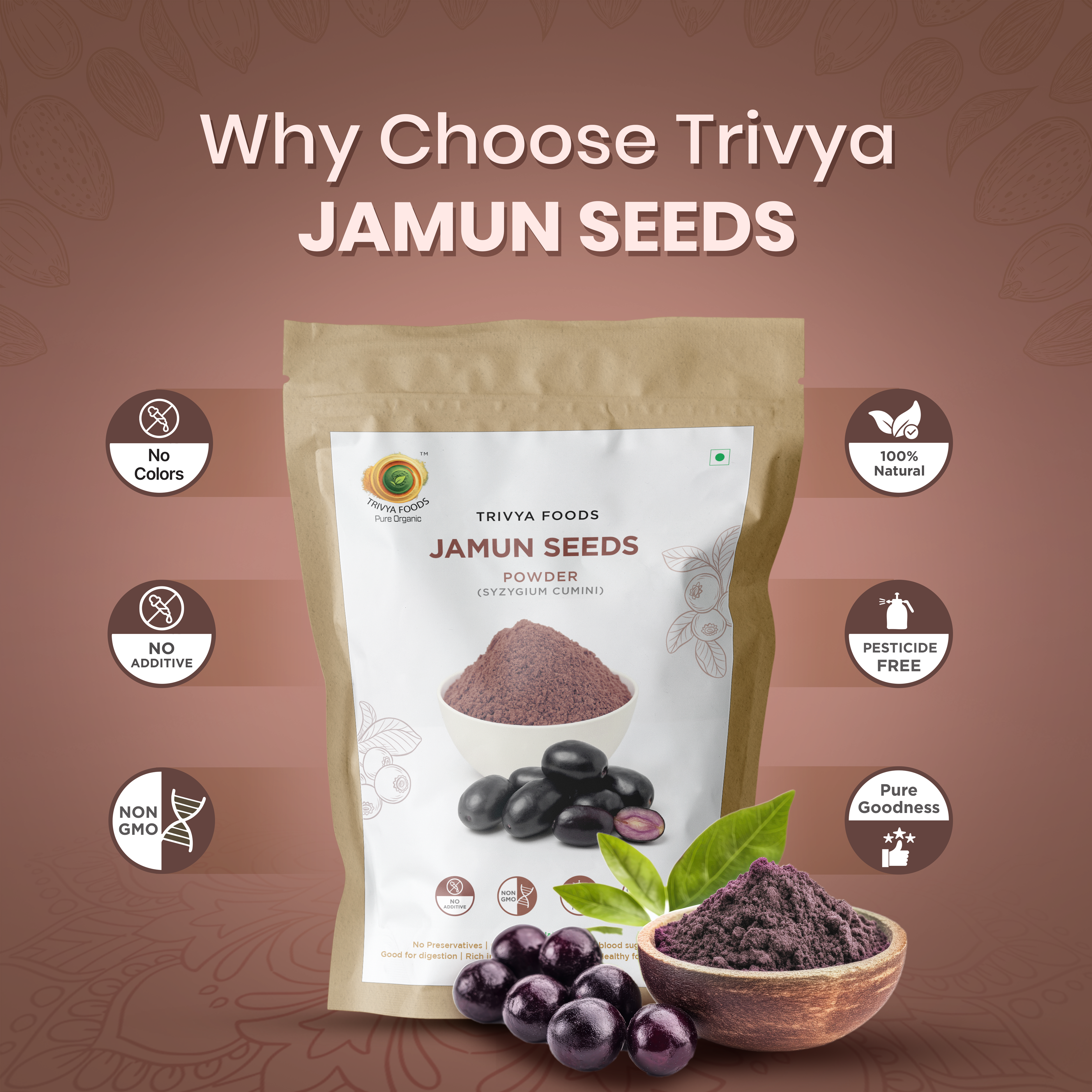 Jamun Seed Powder | Natural Herbal Supplement for Diabetes Care, Digestion & Immunity