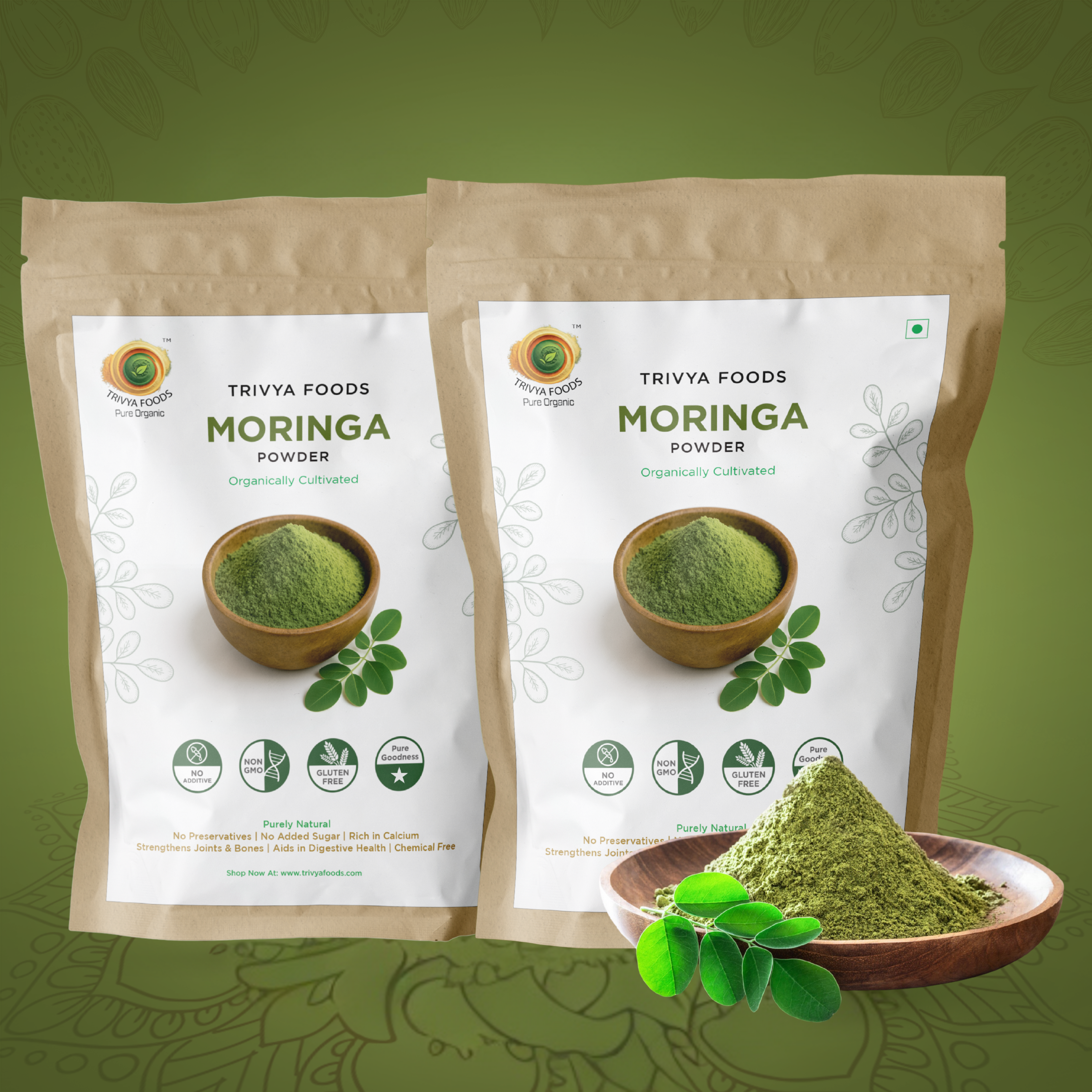 Moringa Powder Pack of 2 | Natural Superfood | Rich in Nutrients & Antioxidants