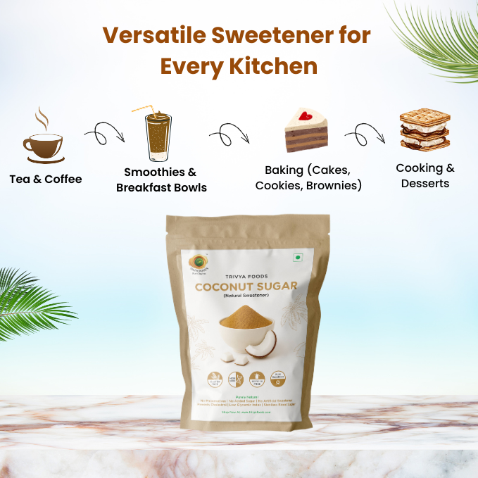 Coconut sugar for tea coffee baking desserts healthy sugar alternative